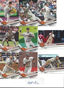 2017 Topps 2 San Francisco Giants Team Set Ty Blach Panik Pence Buster Posey 11 - Imagen 1 de 1