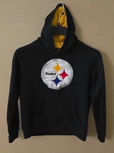 Pittsburgh Steelers Hoodie Sweatshirt Youth Size L NFL Team Apparel Embroidered - Picture 1 of 7