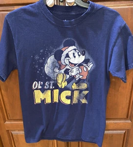 Vintage Christmas Mickey Mouse Santa Tee “ole St. Mick” Disney T Shirt Sz Small - Picture 1 of 10