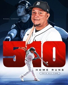 Foto de Miguel Cabrera 510 jonrones de carrera collage de los Tigres de Detroit 8x10 MLB - Imagen 1 de 1