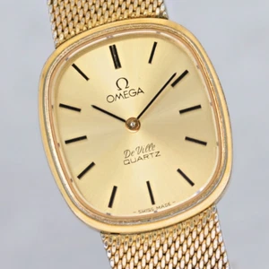 [Excellent+5] Omega De Ville Cal.1350 22mm Gold dial Quartz Women's Watch Japan - Picture 1 of 15