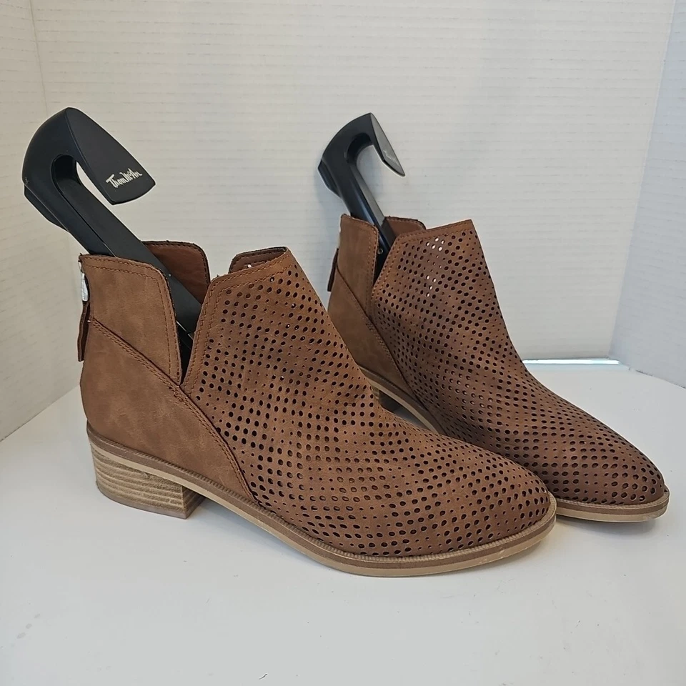 Botines Madden Girl Tally Talla 11 Marrón Nubuck Tacón Cremallera Acolchados Moda Foto 1 de 4