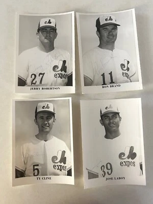 11 vintage Montreal Expos autograph pictures 5 x 7 Cline, oldis - Image 1 of 3