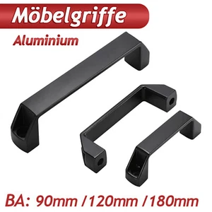Furniture handle door handle black look kitchen handle aluminium handles ba 90/120/180 mm - Picture 1 of 10