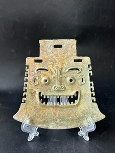 China bronze Axe Sacred human Face Design Yue For Ritual 青铜钺 - Picture 1 of 9