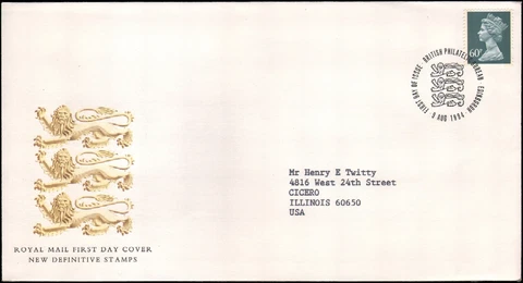 FDC, definitives, 1994, Edinburgh to Cicero IL Cover