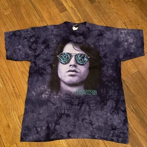 VINTAGE The Doors LIQUID BLUE Jim Morrison Tie Dye AOP T-Shirt Large - Bild 1 von 7