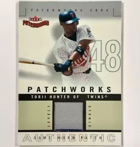 2004 Fleer Patchworks Torii Hunter GU Twins jersey card # 48/200 = jsy #48 = 1/1 - Picture 1 of 2