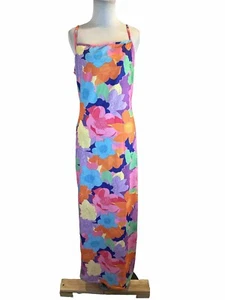 Boohoo Damengröße US 12 Blumenmuster Träger Maxikleid neu mit Etikett - Bild 1 von 7