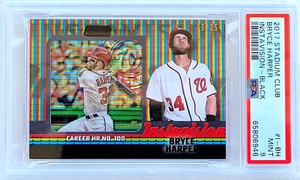 2017 Topps Stadium Club Bryce Harper INSTAVISION BLACK /25 Case Hit, PSA 9 POP 1 - Picture 1 of 3