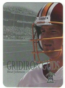 BRAD JOHNSON 1999 SkyBox Molten Metal GRIDIRON GODS SILVER Insert Card Die Cut - Picture 1 of 1