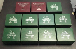 9, 50 States Commemorative Quarters Uncirculated Proof Sets 1999-2008 +2 Nickel - Picture 1 of 13