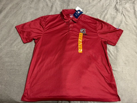 Men's South Carolina Gamecocks Champion Embroidered Polo Shirt XXL New Cover