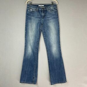 Joe's Jeans Womens 27 Muse Blue Denim Boot Cut Mid Rise Pants Distressed 27x32