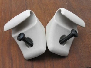 2007 - 2009 Ford Escape White Sun Visor Clips (2) - Picture 1 of 4
