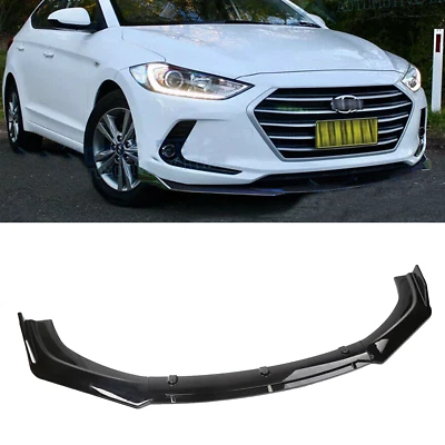 Front Bumper Lip Spoiler Splitter Body Gloss Black For Hyundai Elantra Foto 1 de 4