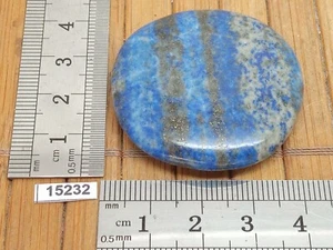 LAPIS LAZULI naturelle d'Afganistan pierre plate 28,1g lithotherapie soin reiki - Picture 1 of 3