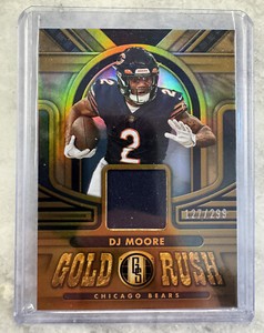 2023 Panini Gold Standard DJ MOORE GOLD RUSH JERSEY SP /299 Chicago Bears