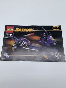 LEGO BATMAN 7779 THE BATMAN DRAGSTER:CATWOMAN PURSUIT INSTRUCTION MANUAL ONLY