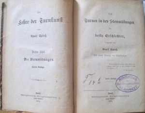 Lehre der Turnkunst Die Stemmübungen für beide Geschlechter 1874 Turnen.. - Bild 1 von 3