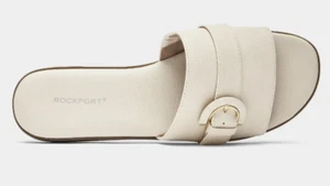 Cream Yara Slides Women Sandals UK 5 Shoes Comfort RRP £80 EU 38 US 7½ Rockport - Picture 1 of 7