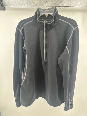 Pullover REI Mujer Negro Cuarto Cremallera Talla Grande Senderismo Exterior con Agujero para el Pulgar Foto 1 de 4