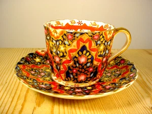 Fantastic Spode Copeland Technicolour Cup & Saucer 5761 Year 1888 - Picture 1 of 6