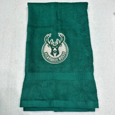 Juego de toallas de mano bordadas Milwaukee Bucks baño deportes baloncesto Foto 1 de 4