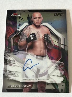 2024 Topps Finest UFC Seghei Spivac Auto - Image 1 of 2