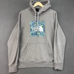 The North Face Hoodie Herren Gr. L grau Blumen Logo Pullover Sweatshirt - Bild 1 von 12