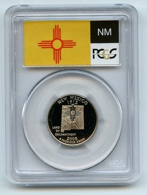2008 S 25C Clad New Mexico Quarter PCGS PR69DCAM - Image 1 of 2