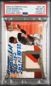 2004 Ultimate Collection Stat Patch Juan Marichal #ST-JM 08/26 PSA 8 Auto 10 - Picture 1 of 2