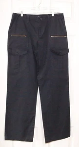Pantalones CHAPS Ralph Lauren Azul Marino Carga Bolsillo Pierna Ancha Talla 10 - Imagen 1 de 6