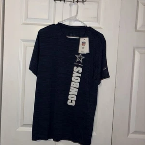Nike Dallas Cowboys Men's Large T Shirt Dri Fit NFL Blue New - Picture 1 of 7