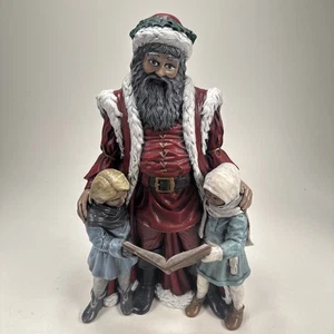 Vtg 16” Ceramic Old World Santa Claus Reading to Children Figurine Statue Decor - Picture 1 of 12