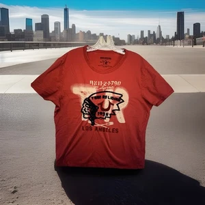 Herren True Religion 2XL T-Shirt bestickt Grafik Schablone Y2K 100% Baumwolle rot - Bild 1 von 21