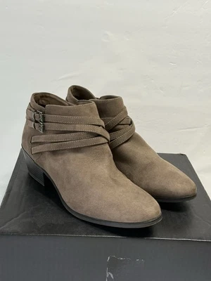 Botines Style & Co Taupe Imitación Gamuza Para Mujer Talla 9.5 Cremallera Bota Foto 1 de 4