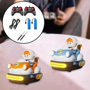 2 Pieces RC Speed Bumpers Cars Toddlers Remote Control Cars Party Favor 2 Player - Picture 1 of 5