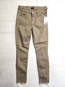 MOTHER MUJER THE LOOKER TOBILLO DESHILACHADO BRONCEADO ELÁSTICO JEANS 26W 27L NUEVO CON ETIQUETAS - Imagen 1 de 2