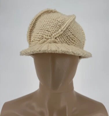 Sombrero tejido Kangol vintage años 2000 para mujer blanco roto crema talla única Foto 1 de 4