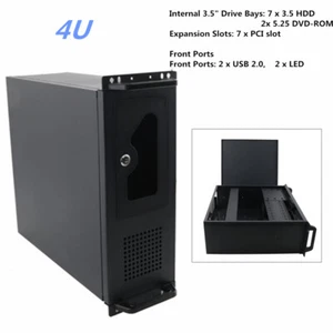 4U Rackmount Industrial Server/Computer Chassis for 12 "x9.6" ATX/M-ATX/Mini-ITX - Picture 1 of 18
