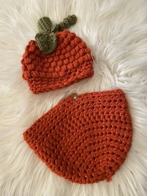 Conjunto de calabaza utilería de fotografía - unisex talla 6-9 meses  Foto 1 de 4