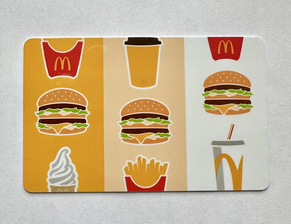 McDonald’s Arch Variety Hamburger French Fries Ice cream Coffee Gift Card. - Image 1 of 1