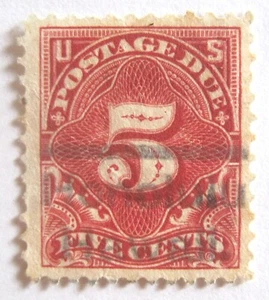Early US 5 cent Postage Due with Honolulu Hawaii Precancel - Picture 1 of 2
