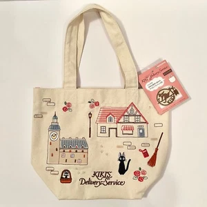 Studio Ghibli Kiki's Delivery Service Jiji in the City Embroidered Mini Tote Bag - Picture 1 of 11