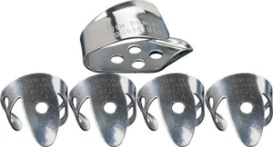 Jim Dunlop Nickel Silver: 1 x Thumb Pick & 4 x .020 IN Finger Picks, Guitar - Picture 1 of 2