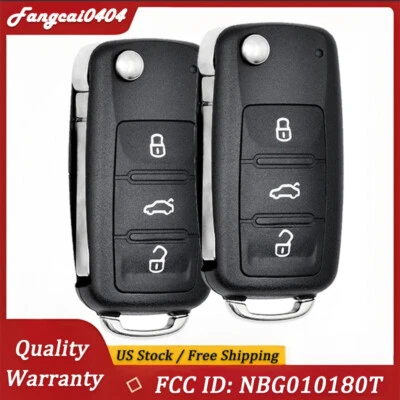 2 Remote Key Fob for 2011 2012 2013 2014 2015 2016 Volkswagen Golf /Jetta/Passat Foto 1 de 4