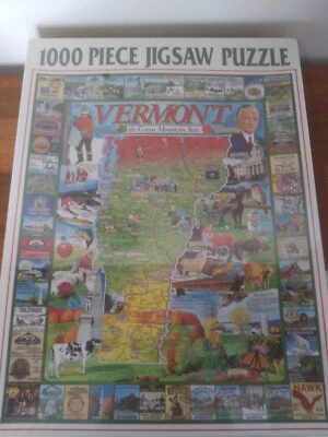 NIB Vtg 1999 Vermont 1000 Pc White Mountain Jigsaw Puzzle Sealed Unopened - Image 1 of 4