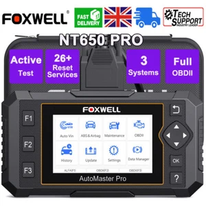 FOXWELL NT650 Pro DPF SAS SRS Reset Car OBD2 Diagnostic Tool Fit for Chevrolet - Picture 1 of 14
