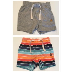 NWT GAP Baby Shorts 3-6 momths, 6-12 months Gray Multicolor Stripe - Picture 1 of 20